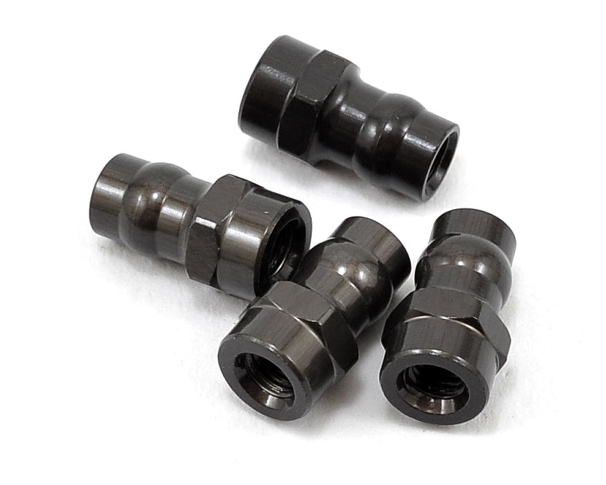 Yokomo Aluminum Hard Coated Shock Cap Ball Set (4)