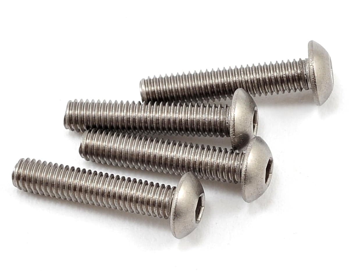 Yokomo 3x15mm Titanium Button Head Screw (4)