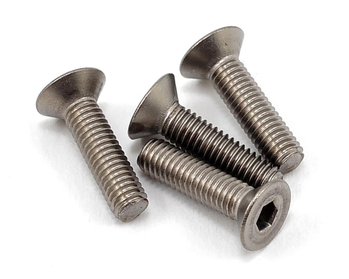 Yokomo 3x12mm Titanium Flat Head Screw (4)