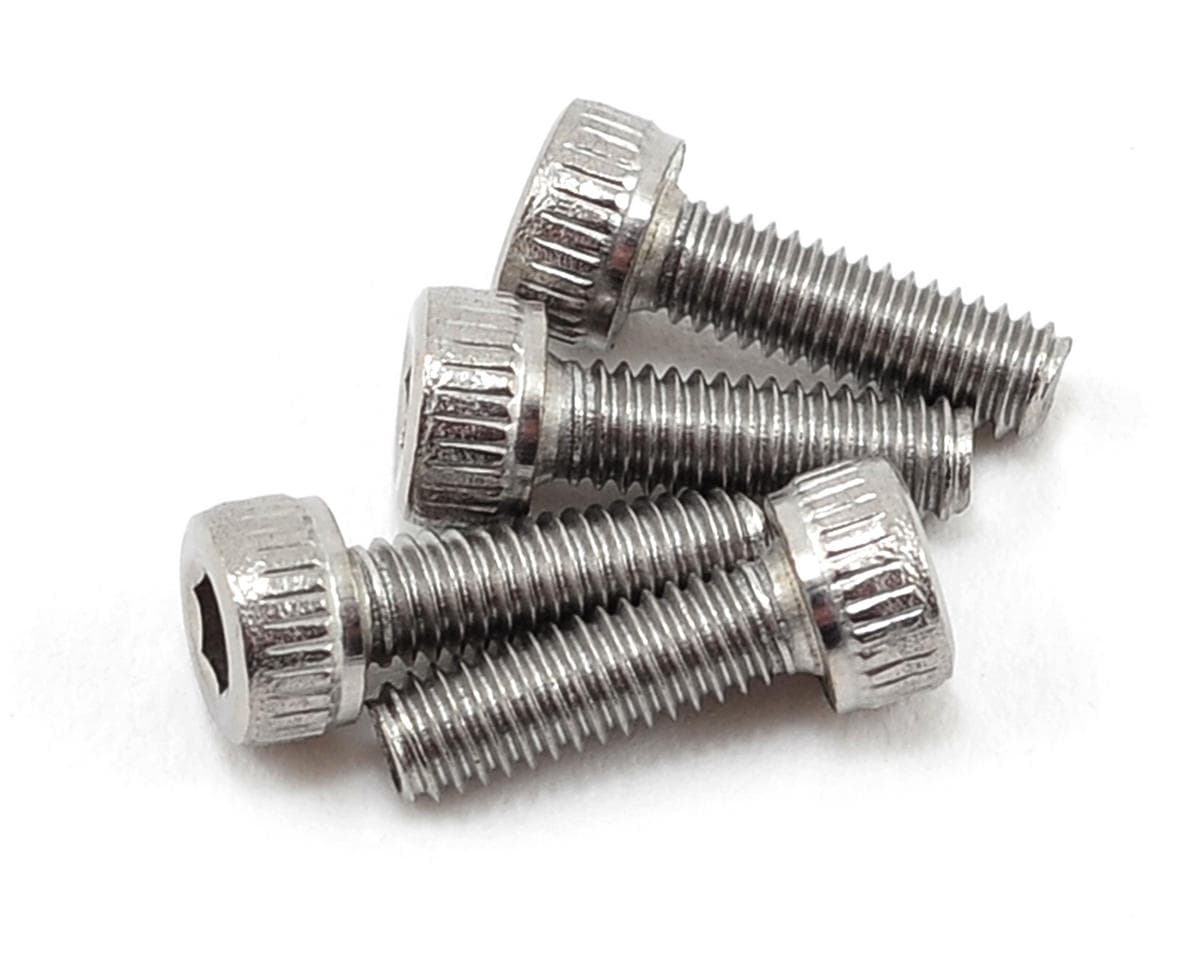 Schumacher 2.5x8mm Stainless Steel Cap Head Screw Speed Pack (4)
