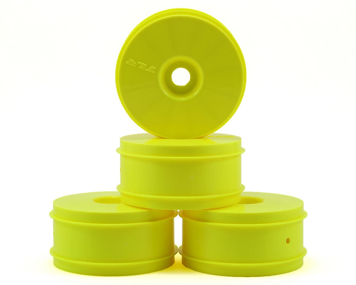 Team Losi Racing "Dome" 1/8 Buggy Dish Wheel (4) (Yellow)