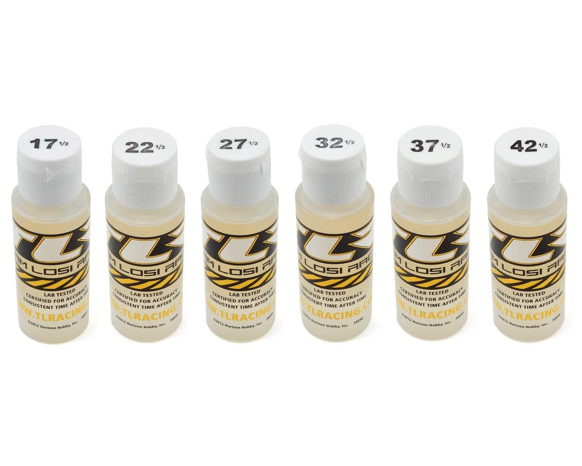 Team Losi Racing Silicone Shock Oil Six Pack (2oz) (17.5, 22.5, 27.5, 32.5, 37.5, 42.5wt)