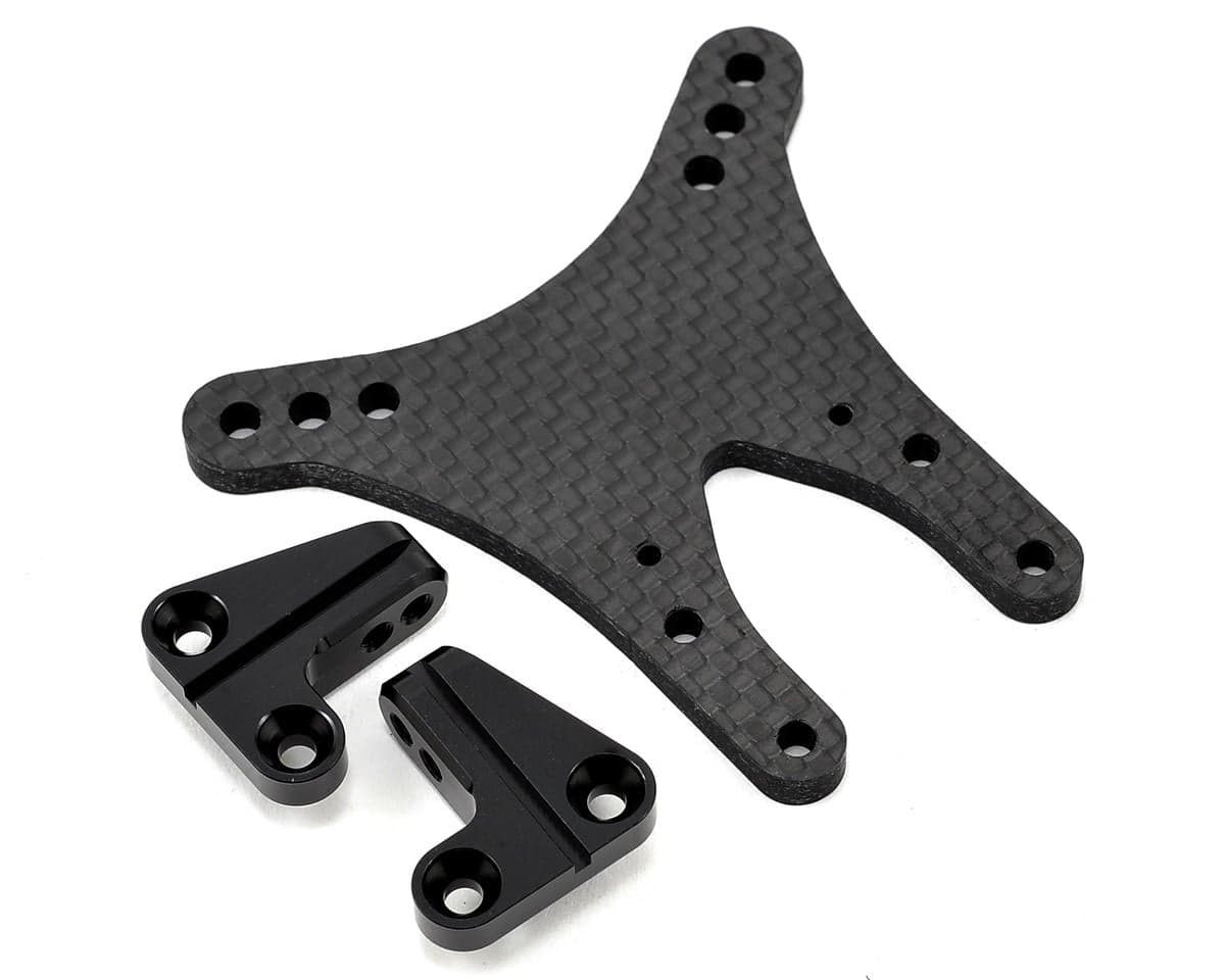 ST Racing Concepts DEX210 4mm Graphite Front Shock Tower (Black) w/Aluminum Standoff