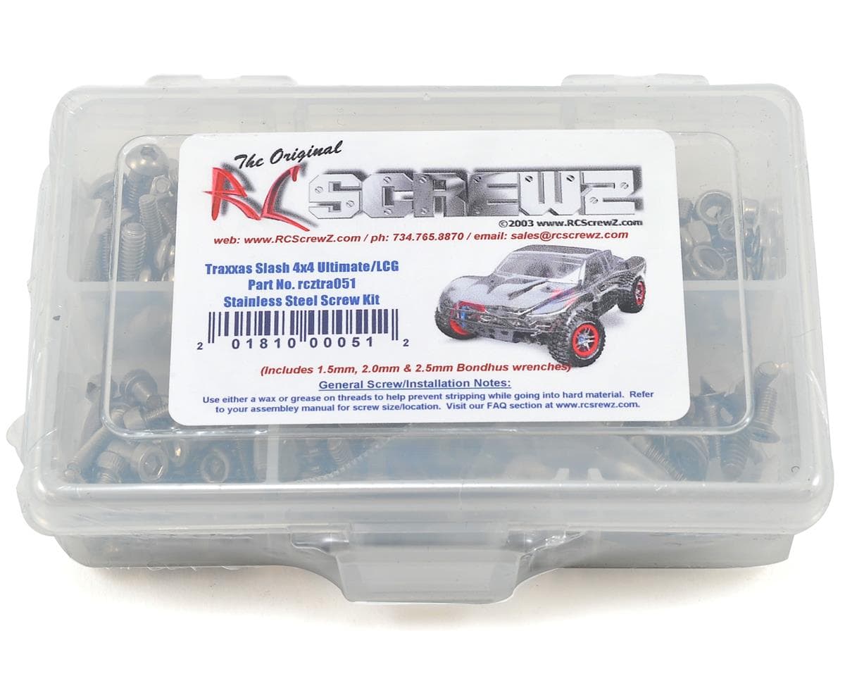 RC Screwz Stainless Steel Screw Kit for Traxxas Slash 4x4 Ultimate