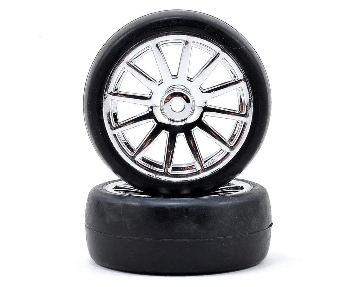 Traxxas LaTrax Pre-Mounted Slick Tires & 12-Spoke Wheels (Chrome) (2)
