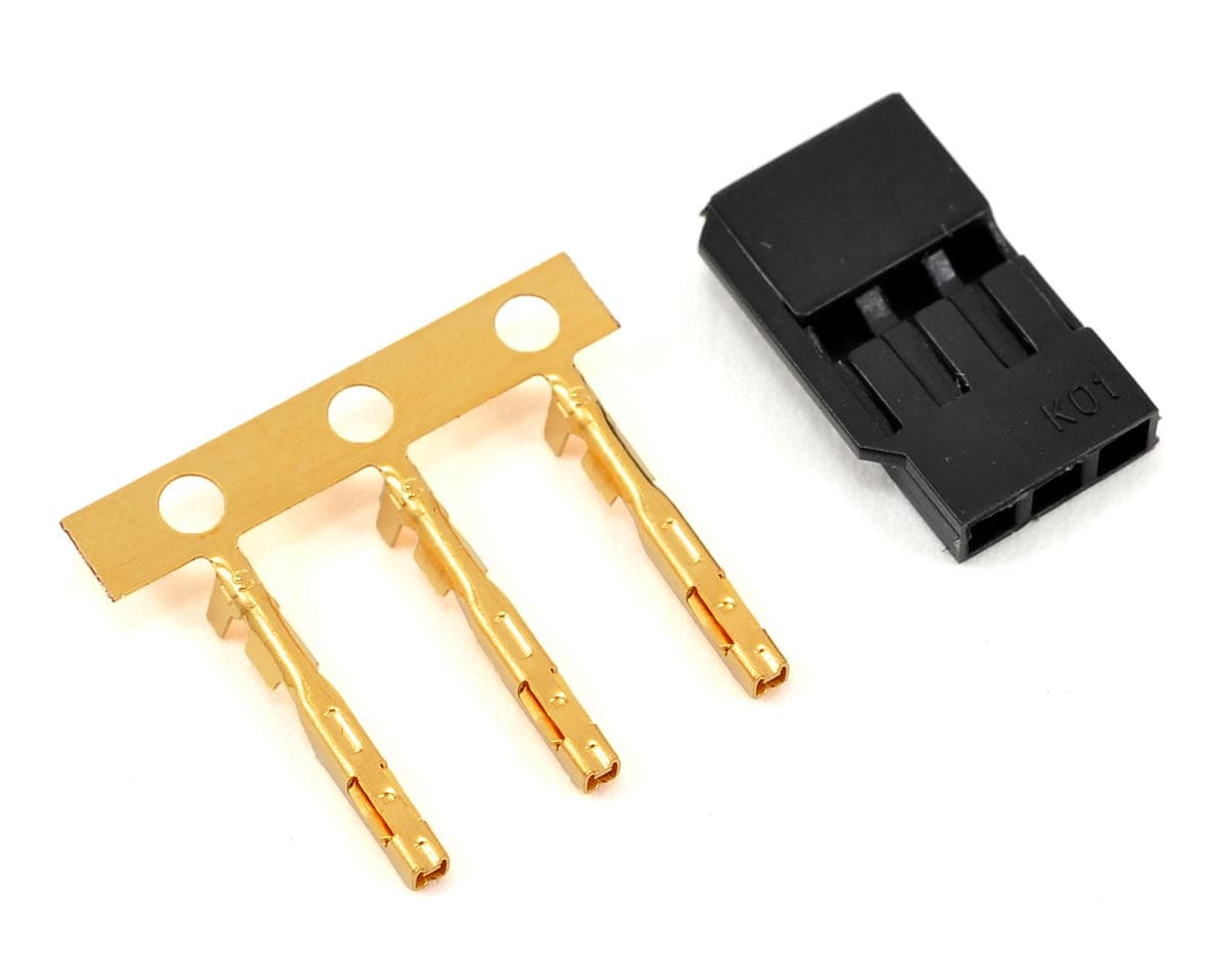 KO Propo Servo Connector Plug Set w/3 Gold Pins