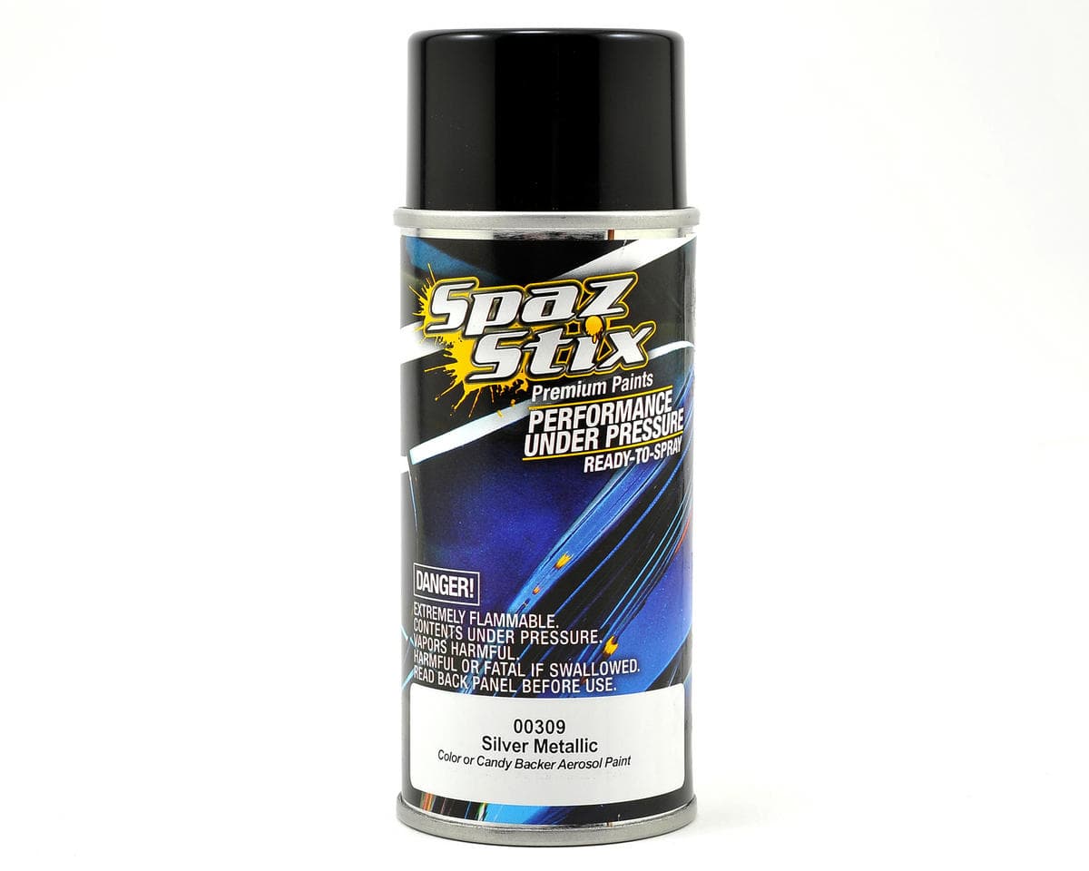 Spaz Stix "Silver Metallic" Backer Spray Paint (3.5oz)
