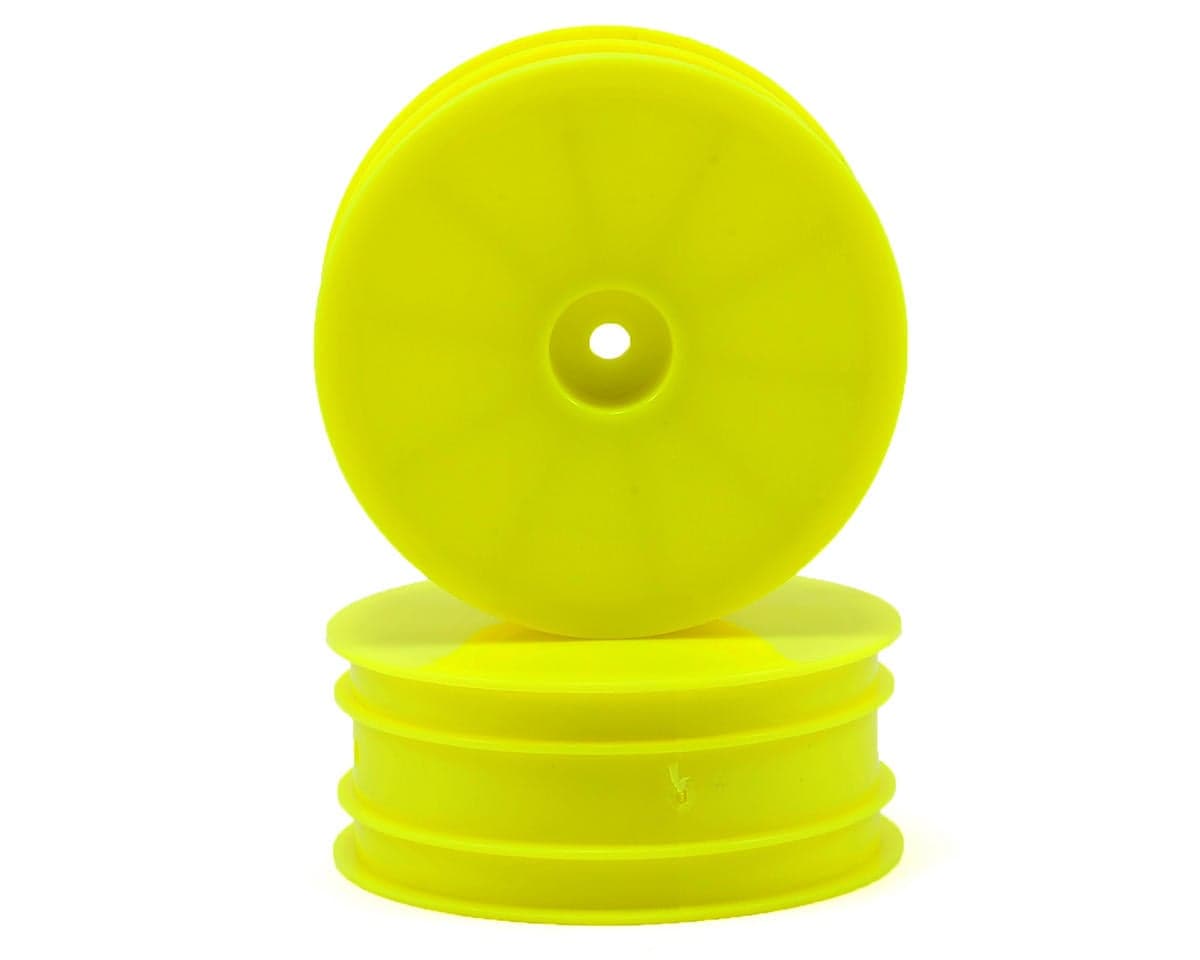 Serpent 12mm Hex 1/10 2WD Front Buggy Wheels (2) (SRX-2) (Yellow)