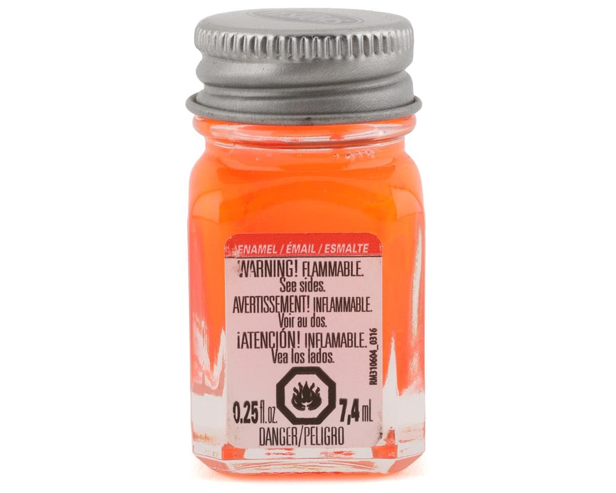 Testors Orange Fluorescent Enamel Paint (1/4oz)