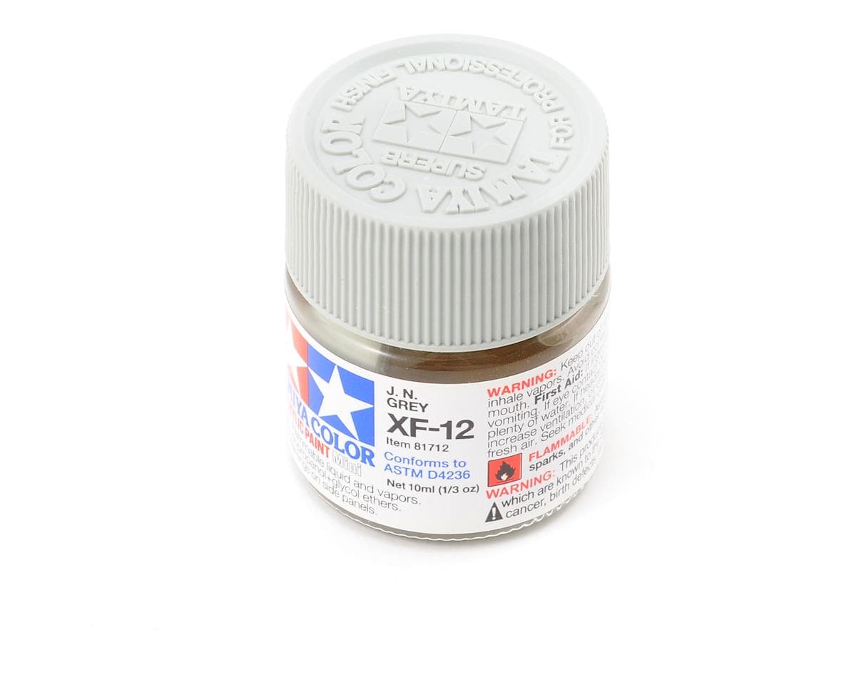 Tamiya XF-12 J.N. Flat Gray Acrylic Paint (10ml)