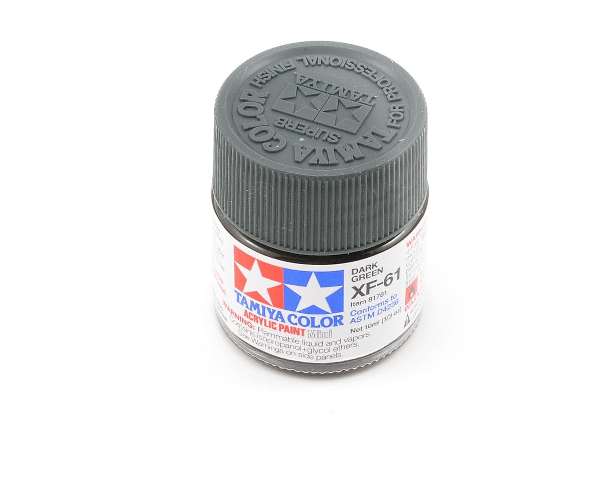 Tamiya XF-61 Flat Dark Green Acrylic Paint (10ml)