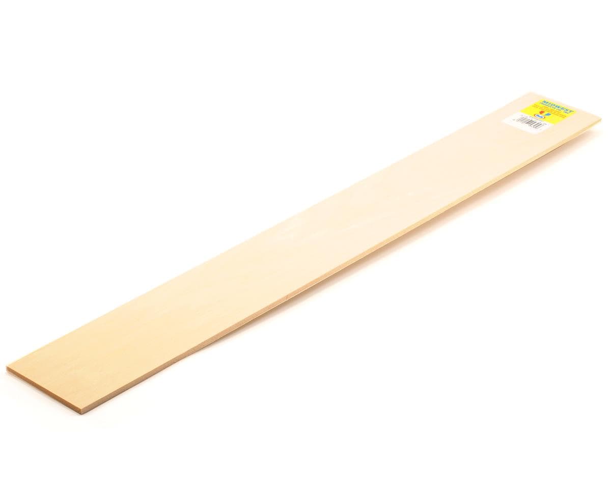 Midwest 3/16 x 3 x 24" Basswood Strip (5)