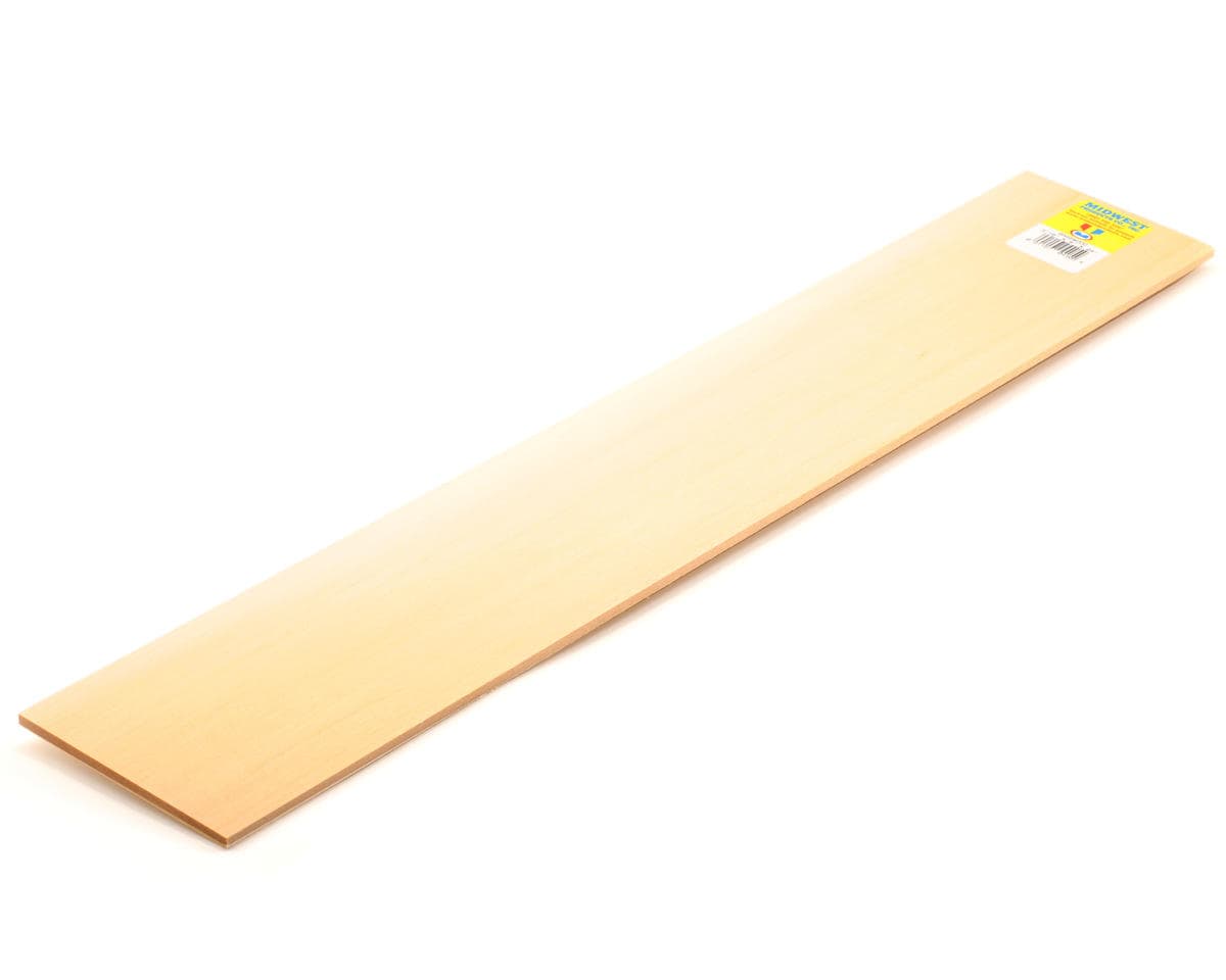 Midwest 3/16 x 4 x 24" Basswood Strip (5)