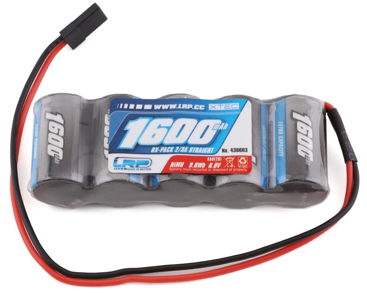 LRP XTEC 5-Cell 6.0V NiMH Flat Receiver Pack (1600mAh) (JR Connector)