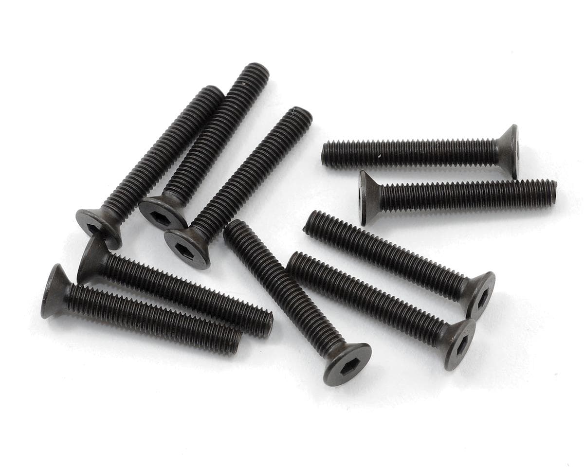 Axial Hex Socket Flat Head M3x20mm Black (10)