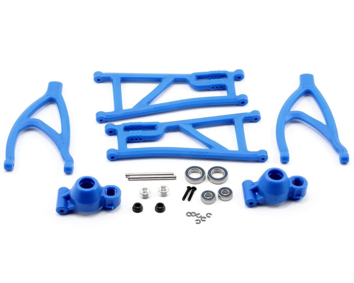 RPM True-Track Rear A-Arm Conversion Kit for Traxxas Revo (Blue)