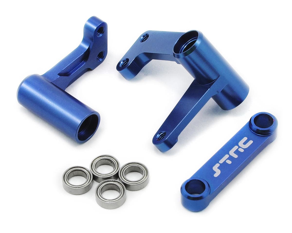 ST Racing Concepts Aluminum Steering Bellcrank for Traxxas Slash/Rustler/Bandit w/Bearings (Blue)