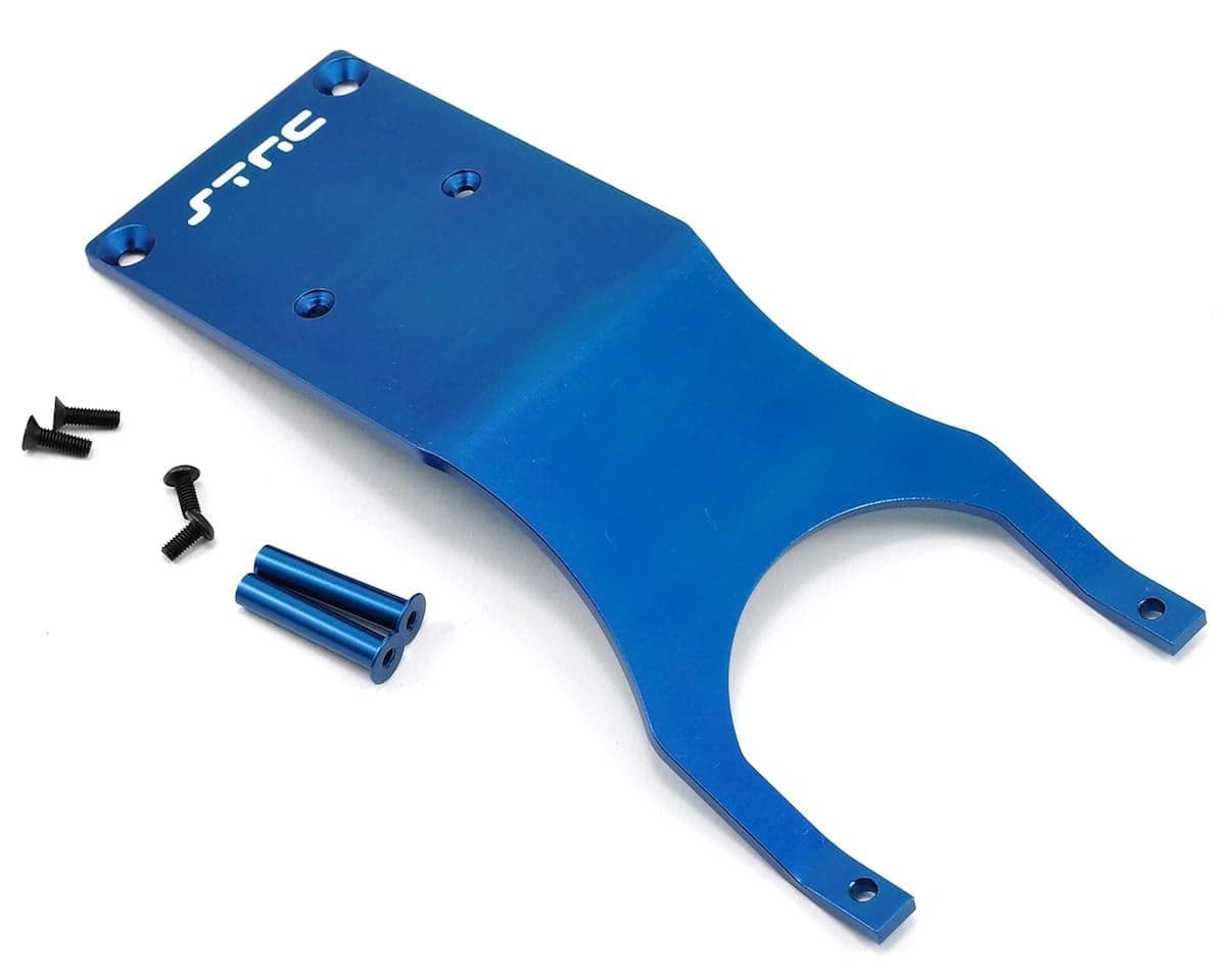 ST Racing Concepts Aluminum Front Skid Plate Set for Traxxas Slash (w/steering posts) (Blue)
