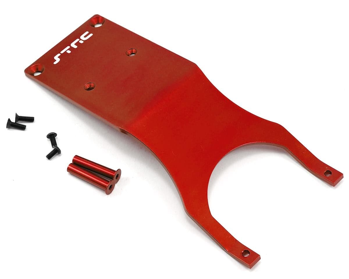 ST Racing Concepts Aluminum Front Skid Plate Set for Traxxas Slash (w/steering posts) (Red)