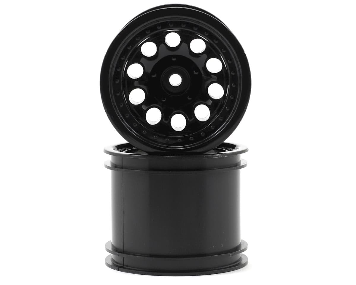 RPM 12mm Hex "Revolver 10 Hole" Rear Wheels for Traxxas 1/10 Electric Chassis (Black) (2)