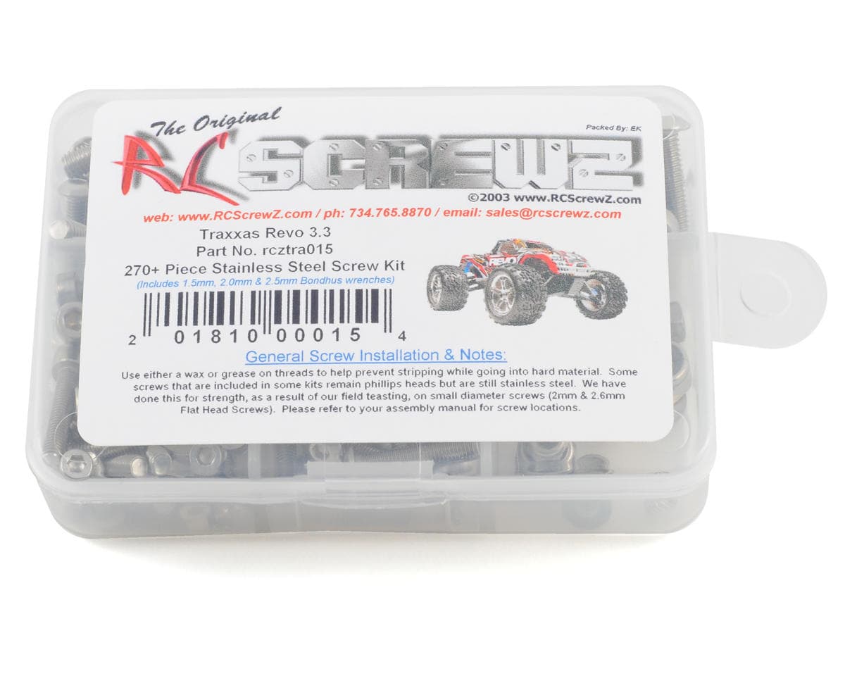 RC Screwz Stainless Steel Screw Kit for Traxxas Revo 3.3