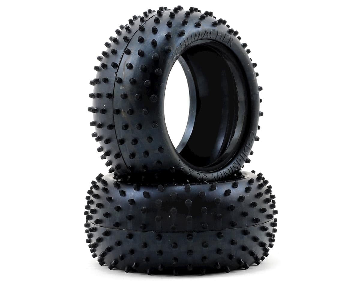 Schumacher "Mini Spike 2" 2.2" 1/10 Buggy Rear Carpet Tires (2) (Blue)
