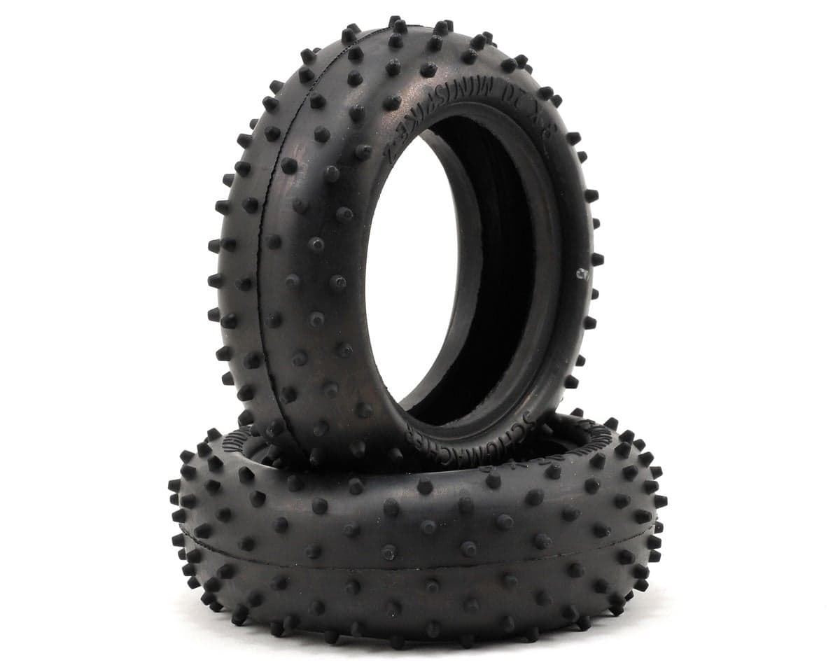 Schumacher "Mini Spike 2" 1/10 4WD Buggy Front Carpet Tires (2) (Silver)