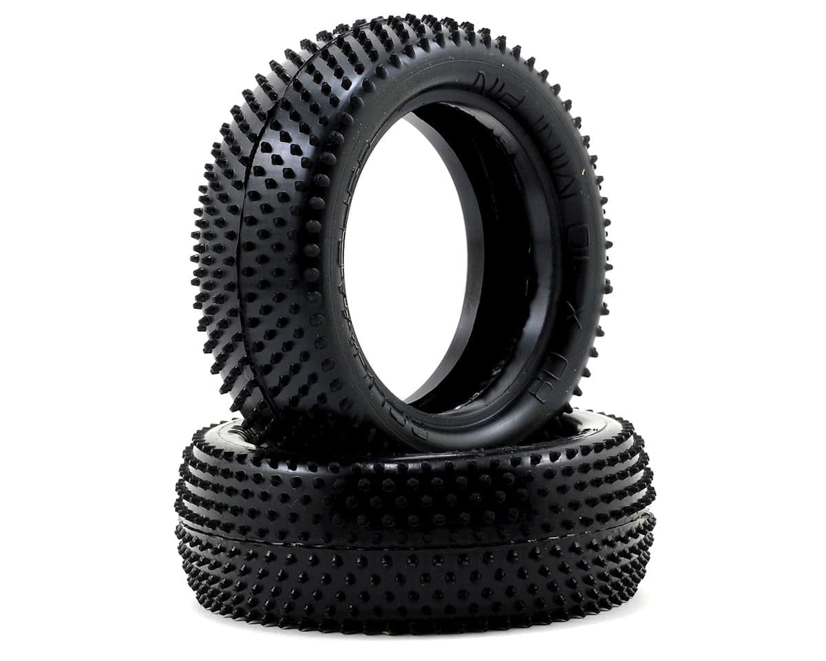 Schumacher "Mini Pin" 2.2" 1/10 4WD Buggy Front Carpet Tires (2) (Yellow)