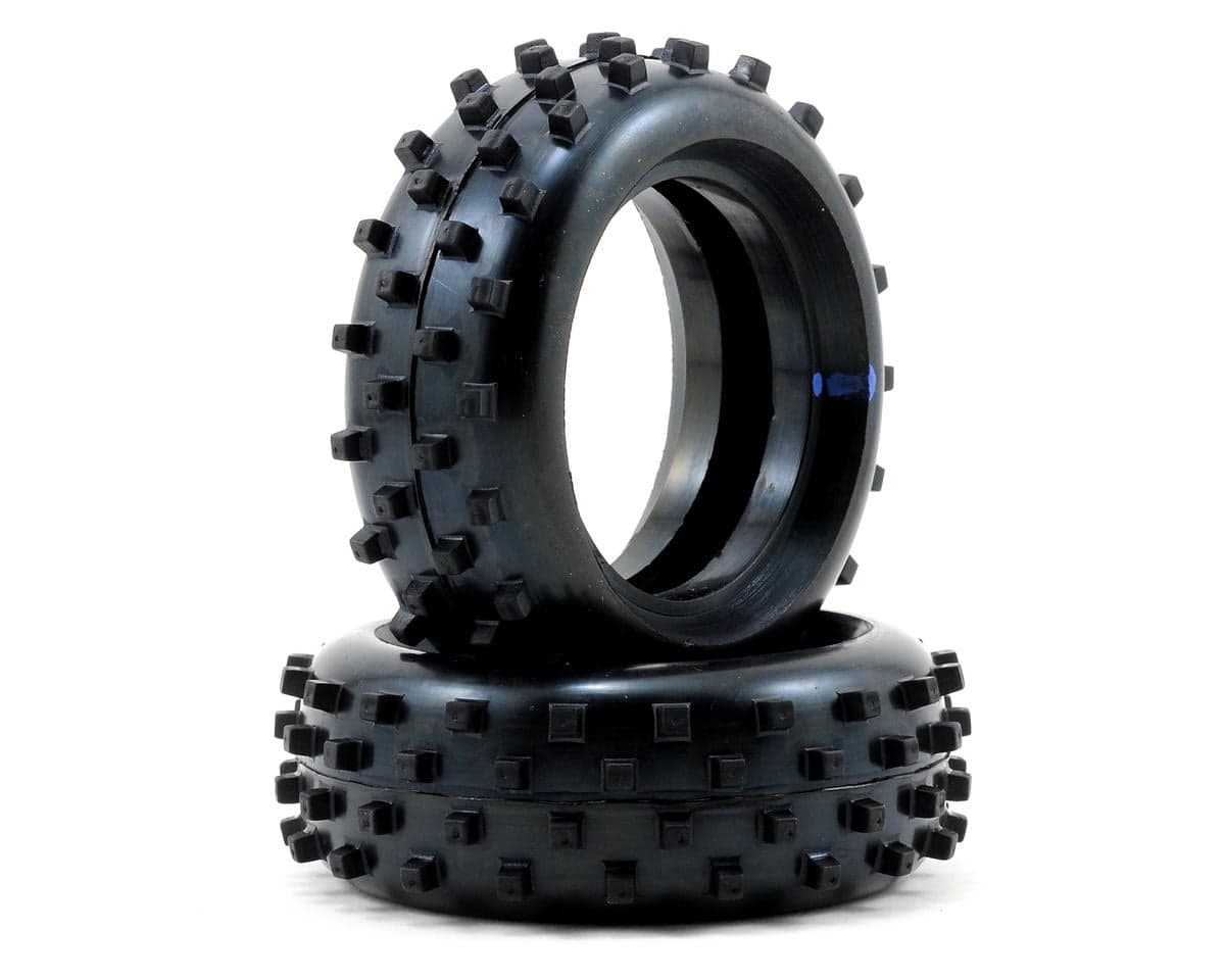 Schumacher "Block" 1/10 Buggy Front Carpet Tires (2) (Blue)
