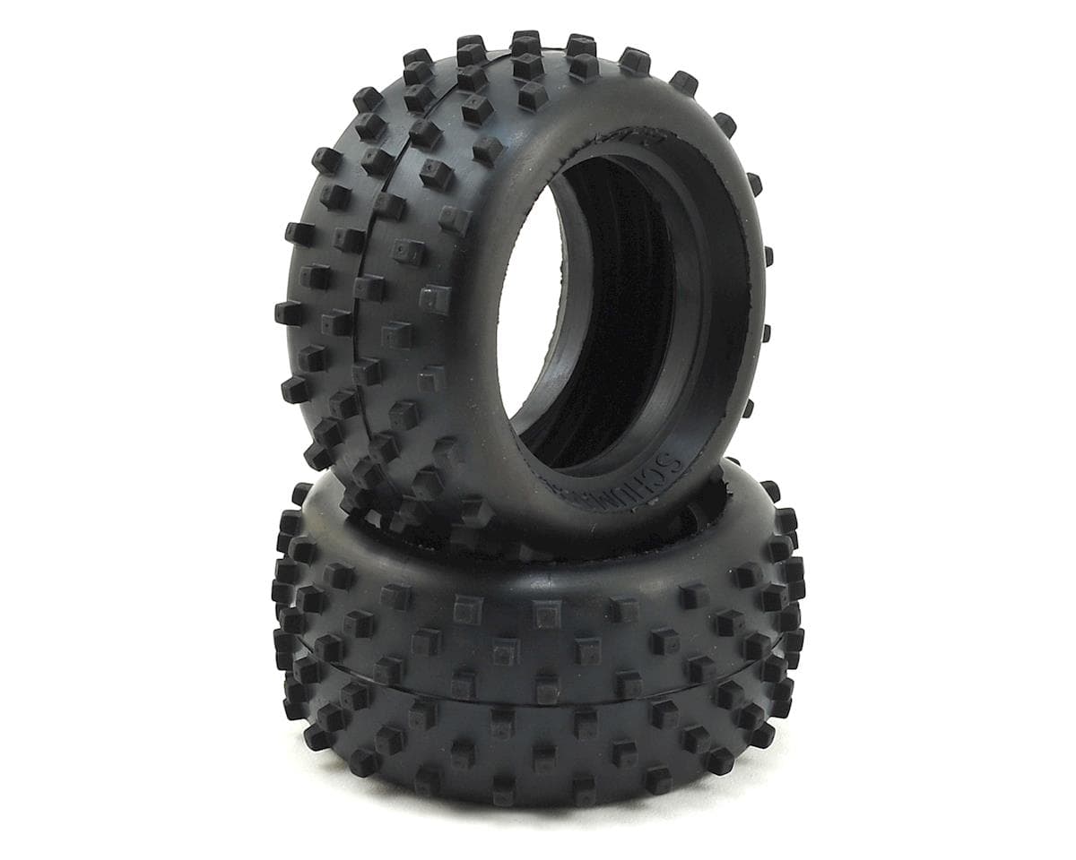 Schumacher "Block" 1/10 Buggy Rear Carpet Tires (2) (Yellow)