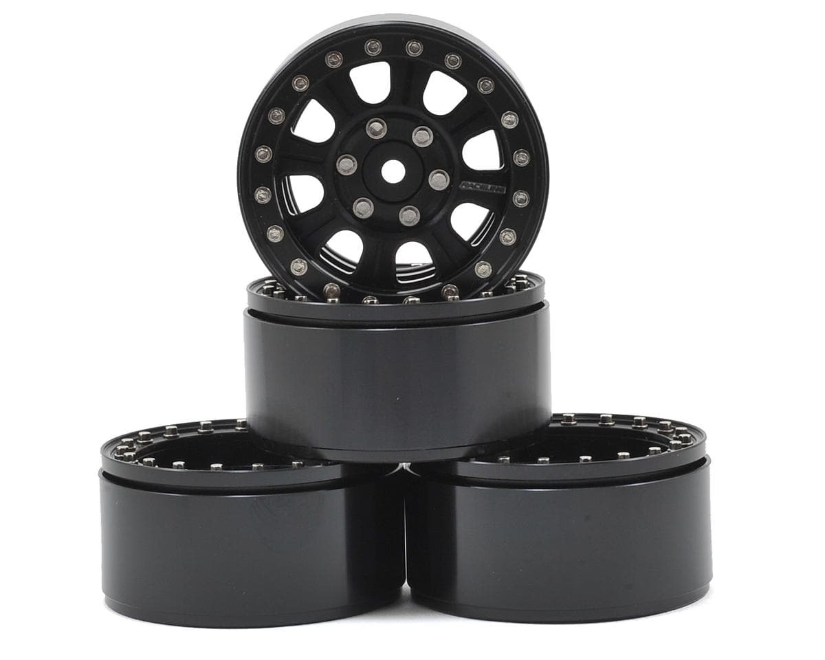 RC4WD Raceline Monster 1.9" Aluminum Beadlock Crawler Wheels (4) (Black)