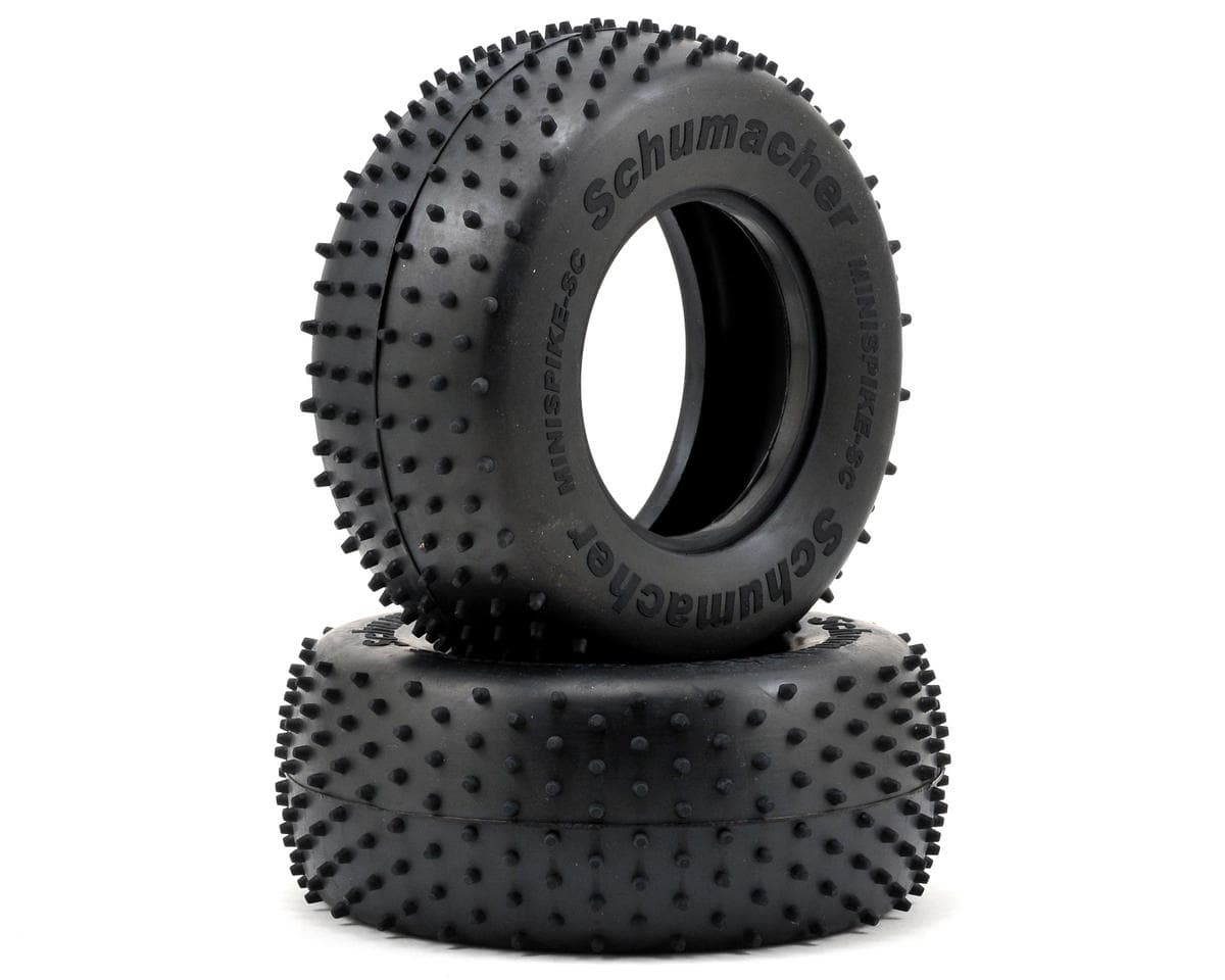 Schumacher "Mini Spike" Short Course Truck Tires (2) (Yellow)