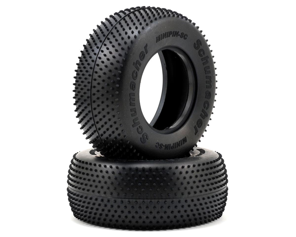 Schumacher "Mini Pin" Short Course Truck Tires (2) (Yellow)