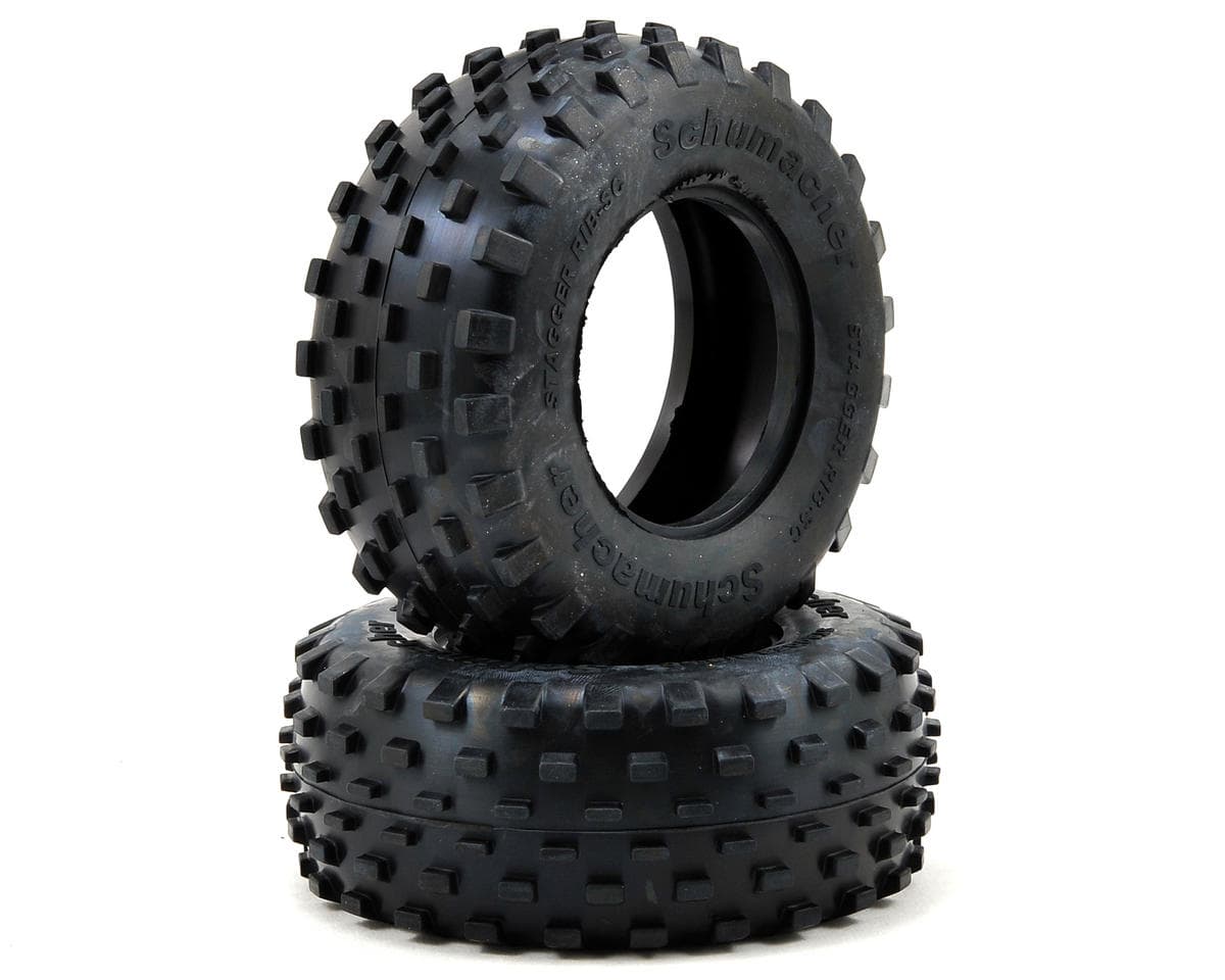 Schumacher "Stagger Rib" Short Course Truck Tires (2) (Blue)
