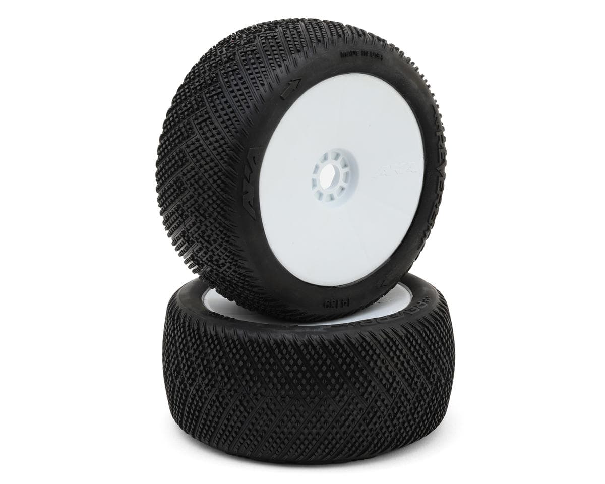 AKA EVO Impact 1/8 Truggy Pre-Mounted Tires (2) (White) (Super Soft - Long Wear)
