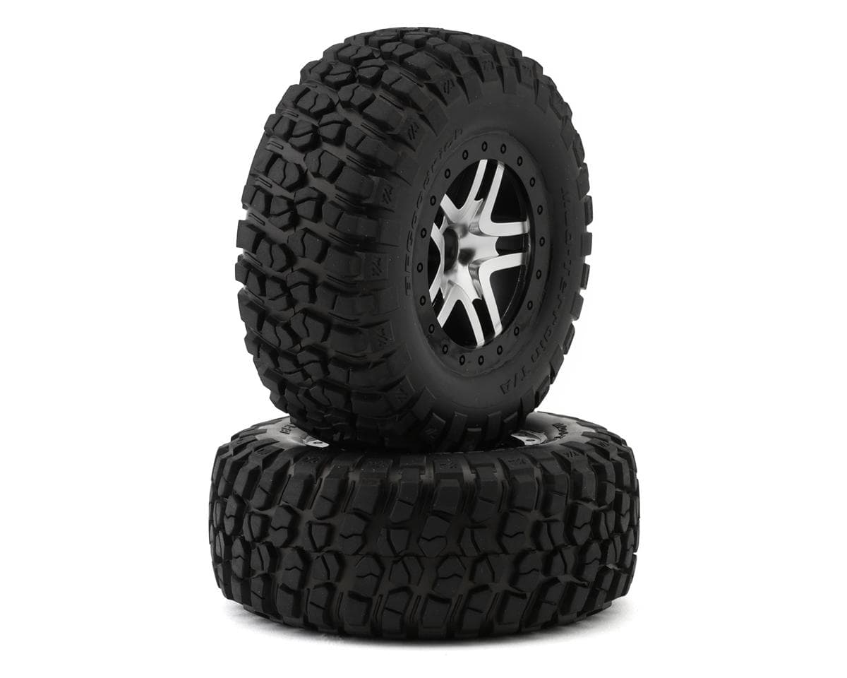 Traxxas BFGoodrich Mud TA Front Tire (2) (Satin Chrome) (Standard) w/Split-Spoke Front Wheel