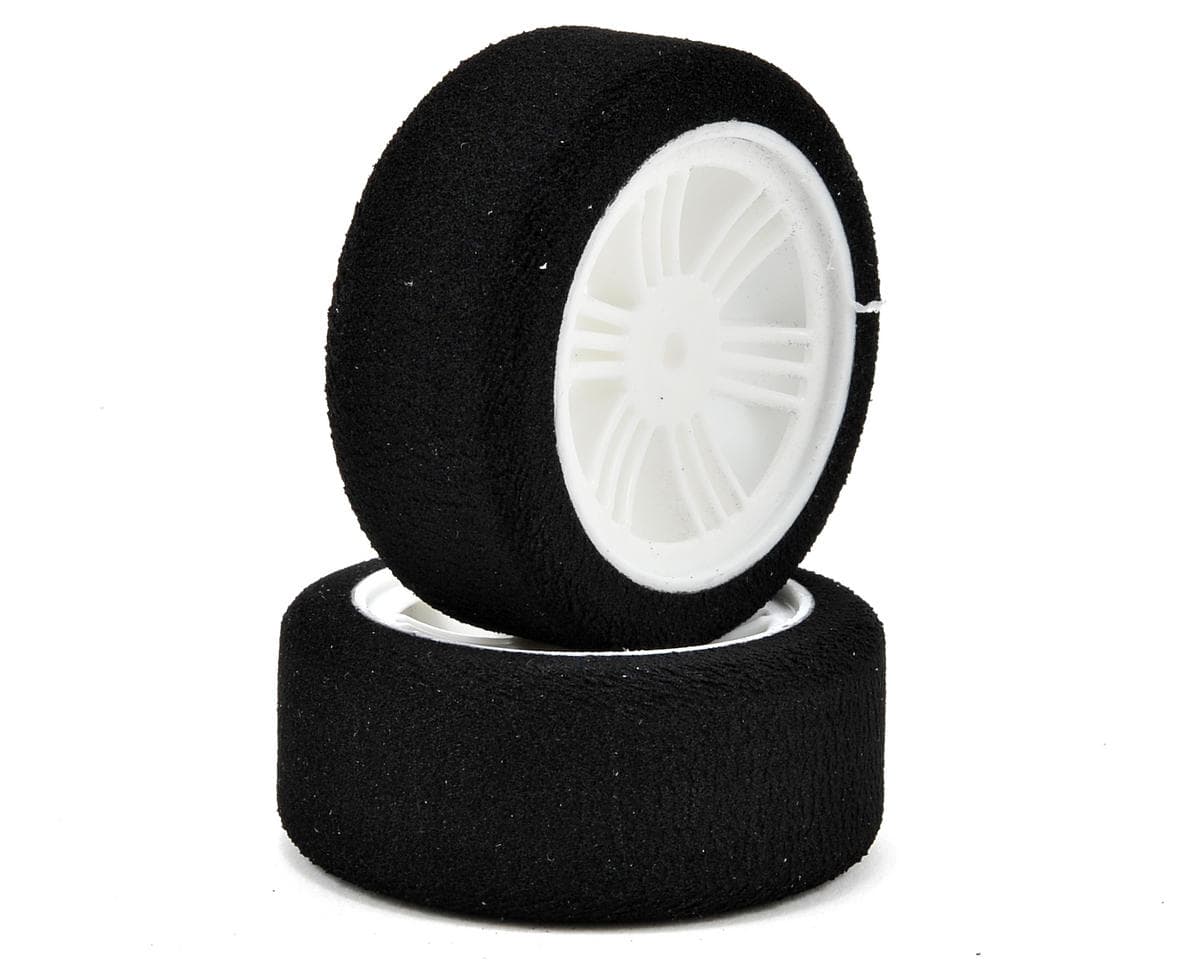 Contact 26mm 1/10 Nitro Sedan Foam Front Tires (2) (37 Shore) (White) w/12mm Hex