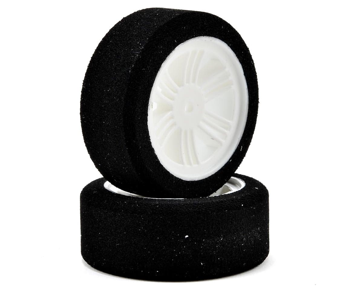 Contact 26mm 1/10 Nitro Sedan Foam Front Tires (2) (42 Shore) (White) w/12mm Hex