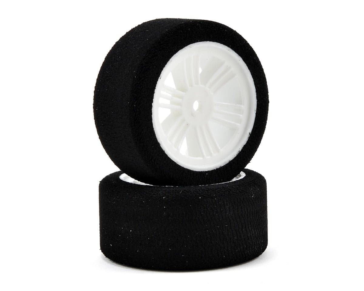 Contact 12mm Hex 30mm 1/10 Nitro Sedan Foam Rear Tires (2) (White) (42 Shore)