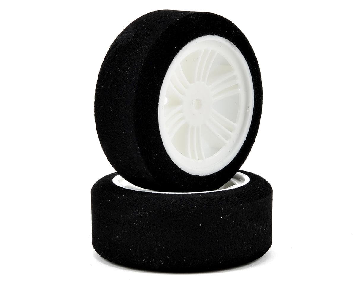 Contact 1/10 Electric Sedan Dual Foam Front Tires (2) (37/45 Shore) (White) w/12mm Hex