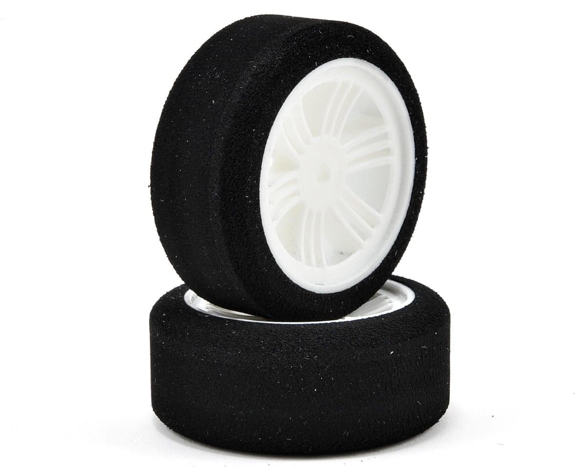 Contact 1/10 Electric Sedan Dual Foam Front Tires (2) (42/45 Shore) (White) w/12mm Hex