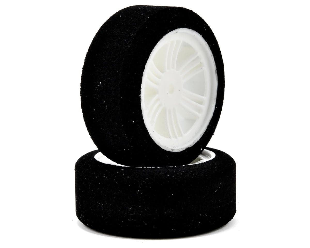 Contact 12mm Hex 1/10 Electric Sedan Foam Tires (2) (White) (42 Shore)