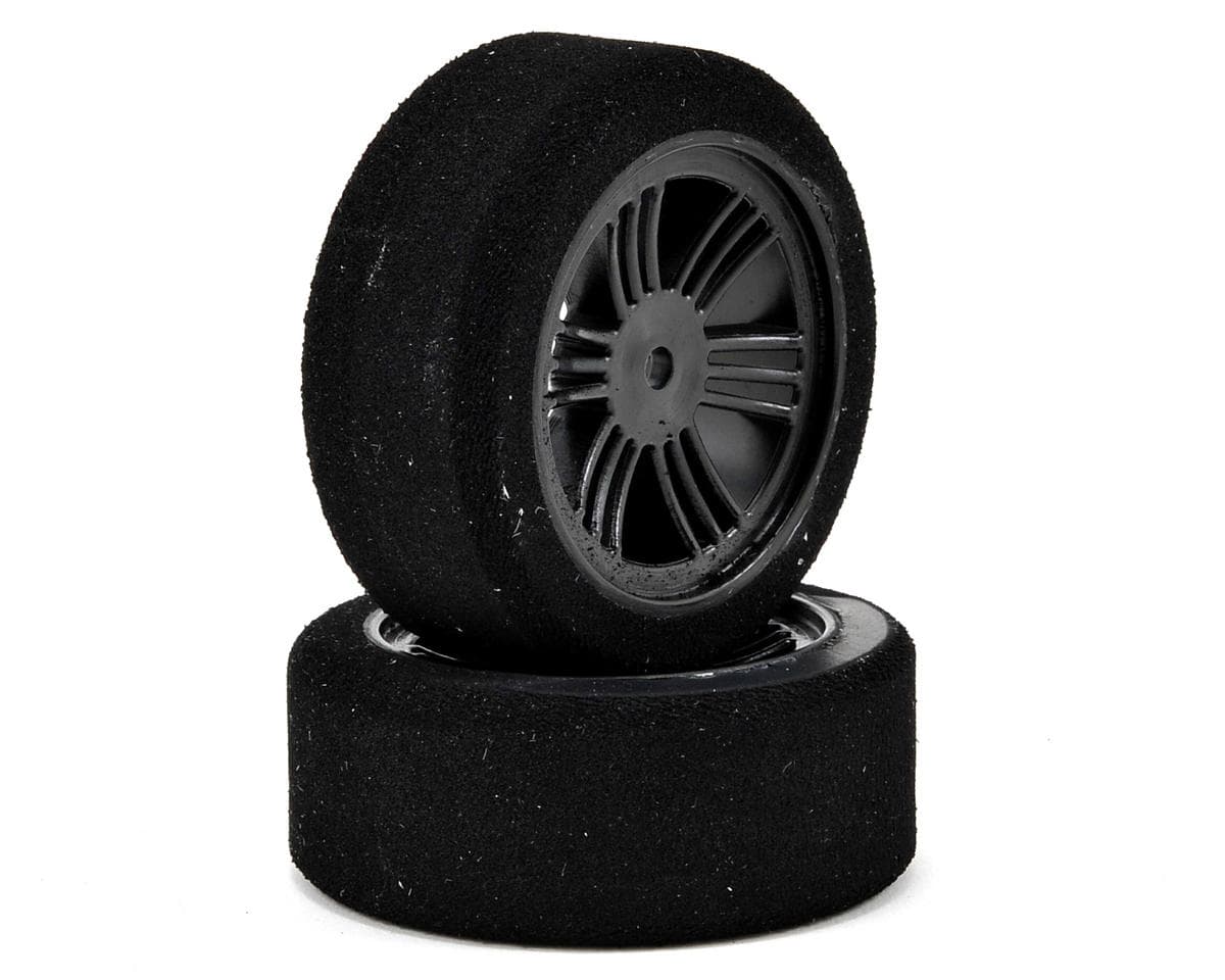 Contact 1/10 Electric Sedan Dual Foam Tires (2) (Carbon Black) (Soft) w/12mm Hex