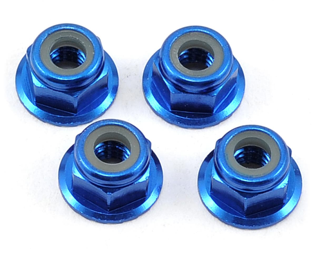 Axial M4 Serrated Wheel Nut (Blue) (4)