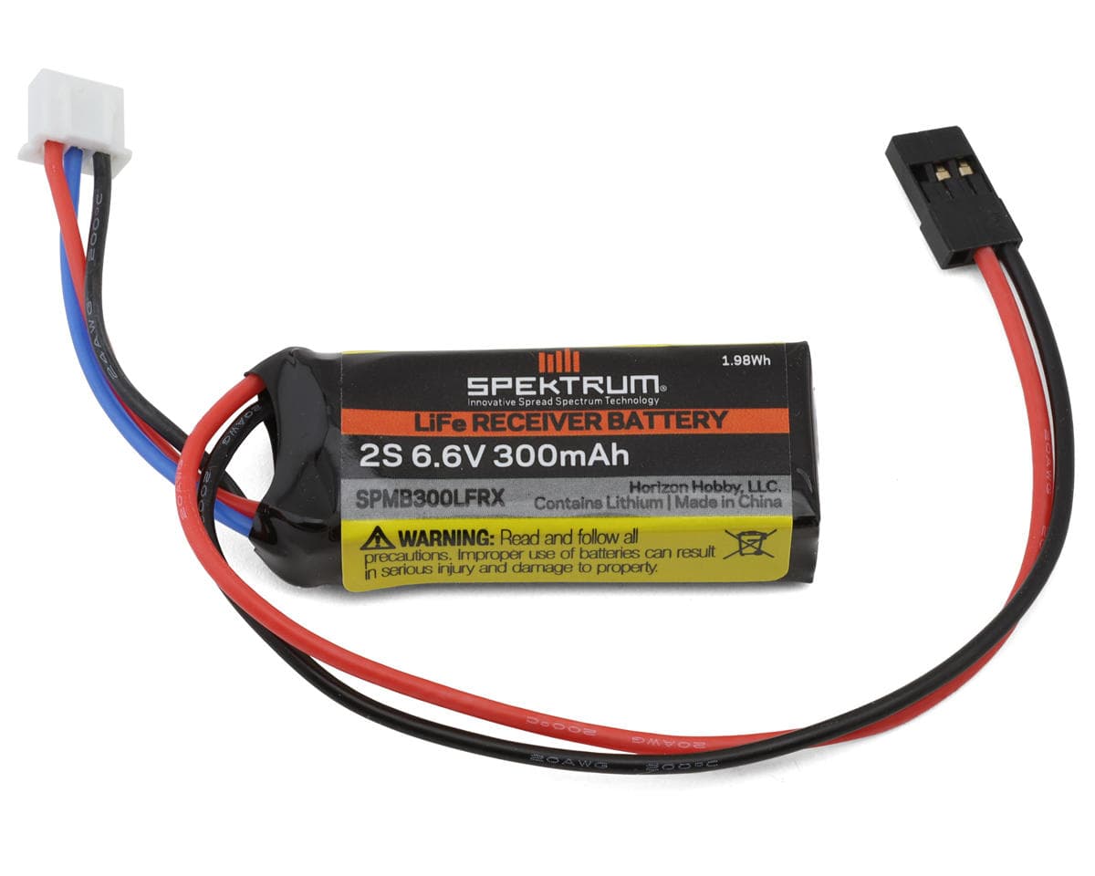 Spektrum RC 300mAh 2S 6.6V Li-Fe Receiver Battery