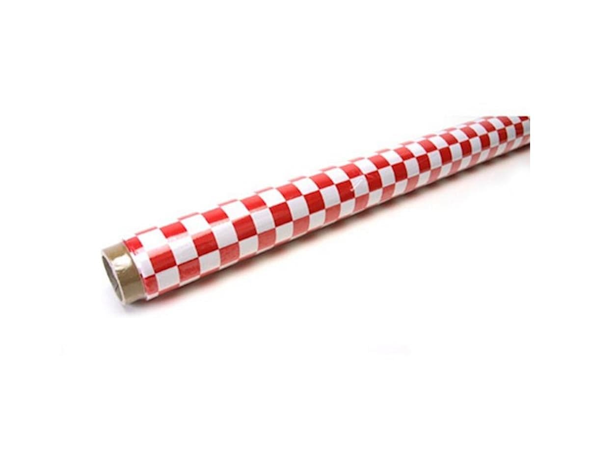 Hangar 9 UltraCote, 1/2" Squares White/Red