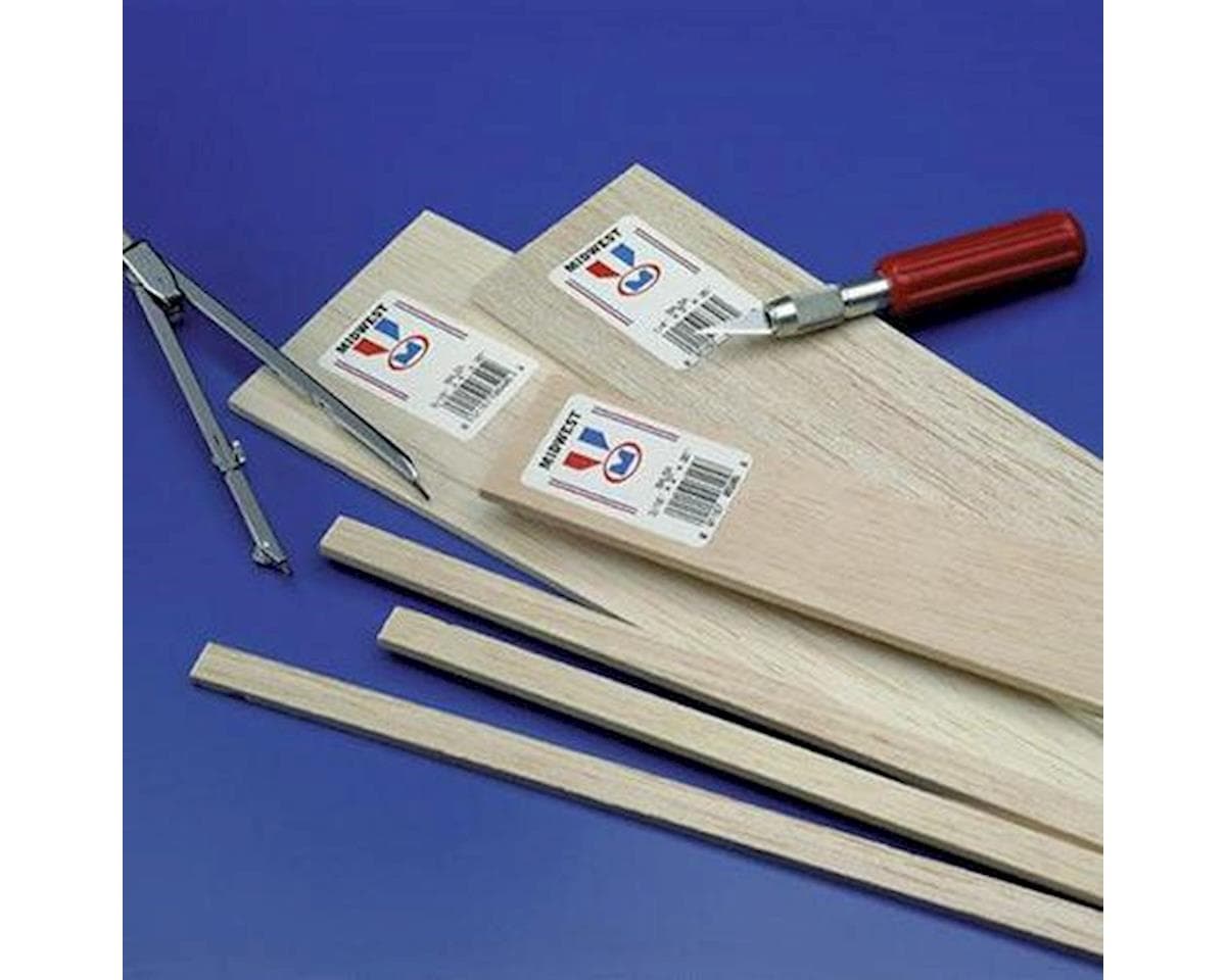 Midwest Balsa Strips 3/32 x 1/4 x 36 (30)