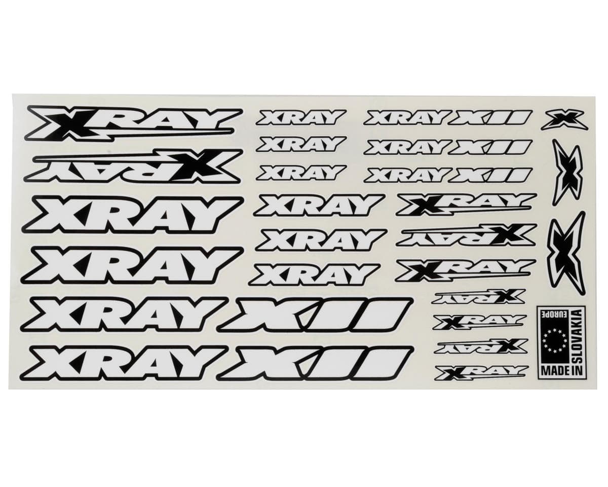 XRAY X12 Sticker Sheet (White)