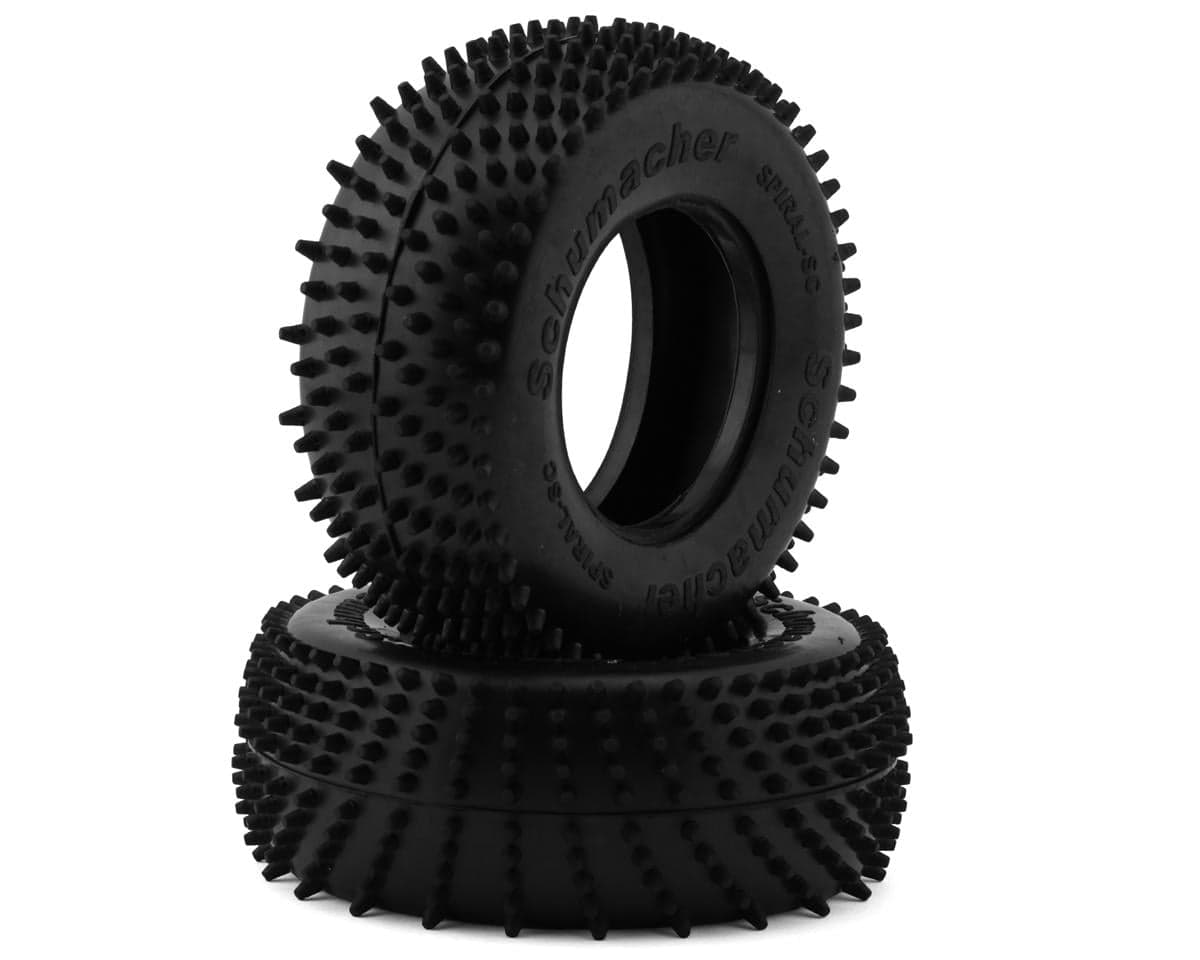 Schumacher Spiral Pin Short Course Truck Tires (2) (Silver)