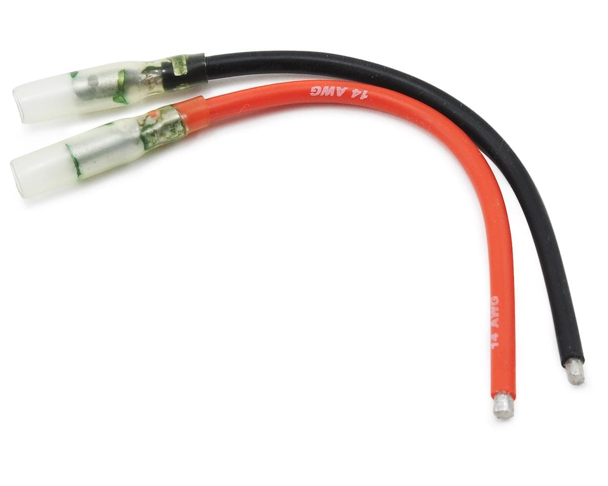 E-flite Female Bullet Plug w/4" Wire (14GA) (2)